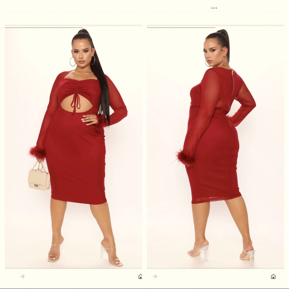 🔥BURGUNDY BLAZIN DRESS💥